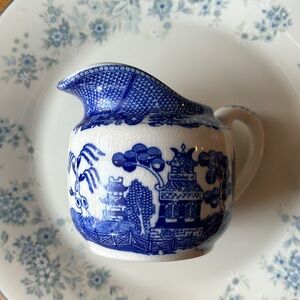 Vintage Blue and white creamer made in Japan